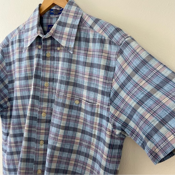 Pendleton Oceanside Plaid Short Sleeve Buttoned Down Collared Shirt - Picture 6 of 9
